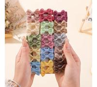 30 pezzi/confezione Fermagli per capelli per bambini a forma di fiocco, in colori caramella, copertura completa, accessori per capelli dei bambini, colore casuale, amore di San Valentino Tagli Unica,S