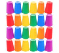 30 pezzi Cono per Allenamento Mano in Plastica, Impilabile, 8,3x5,7x5,7cm | Texture Tattili e Colori Arcobaleno, Gioco Cognitivo Riutilizzabile, per Educatori Montessori