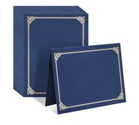 30 Pezzi Copertina Certificati Bordo Oro, Formato Foglio | Aspetto Elegante, Carta Angoli Pretagliati e Goffratura per Diplomi e Attestati Scolastici