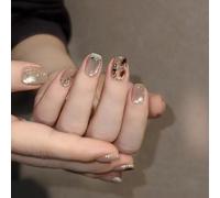 30 Pezzi Copertine Glitter False Nails French Press Su Unghie Gatti Eye Unghie Artificiali Bastone Elegante Sulle Unghie