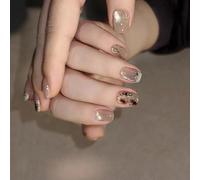 30 Pezzi Copertine Glitter False Nails French Press Su Unghie Gatti Eye Unghie Artificiali Bastone Elegante Sulle Unghie