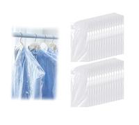 30 Pezzi Copri Abiti in Plastica, Buste Trasparenti per Vestiti, Copri Abiti Anti Polvere, 60 * 90cm Appesi Copri Abiti da Armadio, Protezione Indumenti, per intoria, Abiti, Camicie, Giacche