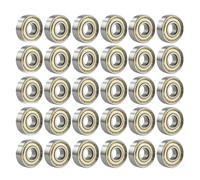 30 Pezzi Cuscinetti a Sfera 608ZZ, 8 mm x 22 mm x 7 mm, Doppia Protezione in Gomma, Cuscinetto per Skateboard, Scooter, Pattini in Linea, e Motori, Prelubrificato per Alta Performance