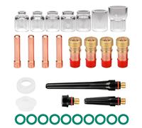 30 Pezzi di Accessori per Torcia di Saldatura TIG Stubby Gas Lens 4-12 Kit 5820