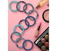 30 Pezzi Di Anelli Per Capelli Ricamati E 4 Pezzi Di Letti Per Capelli, Corde Per Capelli Retrò Fatte A Mano, Regali Per Ragazze Carine, Acconciare E Vestire I Capelli (Serie Nera E Blu).