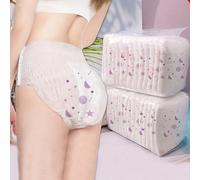 30 pezzi di biancheria intima mestruale e post-parto sicura e confortevole, con fascia in vita elastica a 360° e pannolino igienico integrato, pantaloncini da notte monouso e inodori 2XL (100-120 kg),