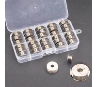 30 pezzi di bobine per macchina da cucire industriale, bobine in alluminio scanalate, accessori per macchina da cucire, compatibili con Bernina, Brother, Riccar, Janome, Pfaff 1200 #55623S #SA159 #H12