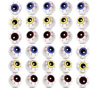30 pezzi di bulbi oculari finti di plastica per Halloween, riempitivi per sacchetti regalo, oggetti di scena terrificanti, oggetti di scena inquietanti, Palle occhi falsi per la festa di Halloween