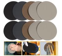 30 pezzi di carta vetrata rotonda per mobili, carta vetrata di supporto, dischi