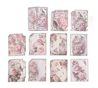 30 pezzi di carta vintage per gli amanti degli album di ritagli, perfetti per progetti creativi e decorativi (6 rose rosa)