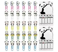 30 Pezzi Di Clip Di Carta Panda E 2 Set Di Panda Note, Cartoni Animati Carini, Adatti A Casa, Scuola, Ufficio.