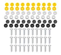 30 Pezzi Di Copertura A Vite In Plastica, 30 Pezzi A Vite, Decorazione Dei Numeri Di Auto, Attacchi Di Targa, Installazione E Fissazione Della Targa.