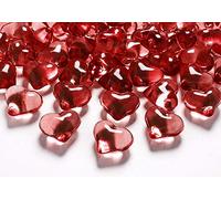 30 pezzi di cuori decorativi 21 mm pietre decorative sparse decorazione decorazione della tavola (cuori rossi)