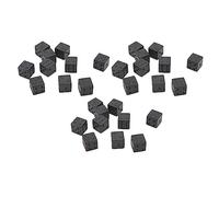 30 pezzi di dadi esaedrici set dadi di plastica ad angolo retto nero puro per giochi da tavolo attività di apprendimento della matematica attività in omboniere