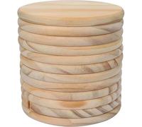 30 pezzi di dischi di fette di legno grezzo rotondi fai da te, originali, in legno massello, for artigianato, sottobicchieri, dipinti, incisioni, decorazioni for la casa Per Intagliare