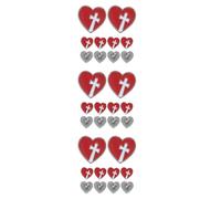 30 pezzi di distintivi da medico | Spilla a croce con cuore rosso | Distintivo