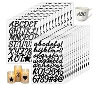 30 Pezzi di Lettere Adesive Stickers con Numeri | Autoadesivi da 1 Pollice per Decorare Tazze, Telefoni, Computer, Cassette delle Lettere Nero Adesivi Lettere Alfabeto Adesivi