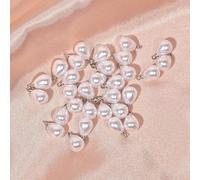 30 pezzi di perle false di lusso e semplici a forma di goccia per realizzare gioielli come bracciali, collane e orecchini Tagli UnicaABS