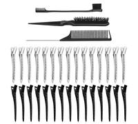 30 Pezzi Di Pile Di Radice Di Capelli E 3 Pezzi Di Pettini, Clip Per Capelli, Accessori Per Parrucchiere, Sesse Da Parrucchiere, Clip Per Capelli, Set Di Parrucchieri.