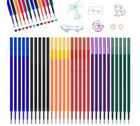 30 Pezzi di Ricariche Cancellabili, Compatibili con Legami, Punta 0,7mm, Altezza 13 cm, - Blu, Nero, Rosso, Verde, Viola, Arancione - Refill per Penna Gel Cancellabile, Ricariche per Legami Penne