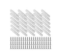 30 pezzi di staffe piatte dritte, piastre di giunzione, connettori di fissaggio for riparazione in acciaio inossidabile(76x16mm)