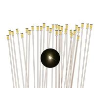 30 pezzi diodi LED SMD micro precablati, 0805 saldati Mini LED con fili microlitze da 16 cm per fai da te, modellismo, layout di modelli, decorazione, 20 mA (bianco caldo)
