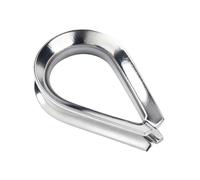 30 Pezzi Ditali Acciaio Inossidabile per Funi Metalliche e Cavi Fune, Morsetti, Occhielli, Fissaggio Cavo di Acciaio per Applicazioni Marine, Industriali e Nautiche (M8)