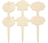 30 Pezzi Etichette in Legno per Piante, Cartelli Floreali Beige | Leggere e Pratiche, da Inserire Semplicità, per Orti e Coltivazioni, Colore Beige Naturale