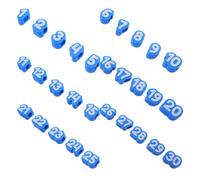 30 Pezzi Etichette Numerate 1-30, Riutilizzabili Blu | Pla, Inserimento Facile e Identificazione Chiara, per Studenti e Insegnanti Durante L'anno Scolastico