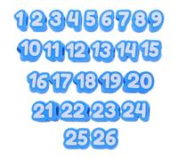30 Pezzi Etichette Numerate 1-30 Riutilizzabili in Pla Blu | Inserimento Facile, Identificazione Chiara, per Insegnanti e Studenti, Durante L’anno Scolastico