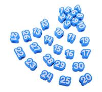 30 Pezzi Etichette Numerate 1-30 Riutilizzabili in Pla Blu | Studenti e Insegnanti, Identificazione Chiara, Inserimento Facile, per Penne e Matite Durante L'anno Scolastico