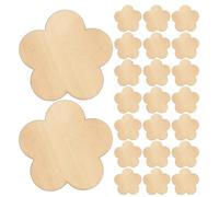 30 Pezzi Fette di Legno a Fiore Non Rifinite, Beige, per Artigiani | Legno Liscio e Piatto, Facile da Dipingere e Incidere, per Cornici, Scatole Regalo, Matrimoni e Scrapbooking
