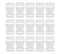 30 Pezzi Fibbie Plastica Piccole 20mm a Rilascio Laterale per Cinghia Zaino Borsa - Regolabili Laterali Adatto per Cinghie di Zaini e Borse da Viaggio