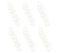 30 Pezzi Ganci a S Compatti in Plastica, Beige, Struttura Doppia | Superfici Lisce, Non Graffiano, per Aste Guardaroba, Camere Universitarie e Piccoli Appartamenti