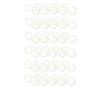 30 Pezzi Ganci a S in Plastica Beige, Struttura Doppia, per Borse e Porte | Superficie Liscia, Resiste a Piegature e Rotture, Salva Spazio, Adatto per Uffici e Piccoli Appartamenti