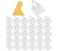 30 Pezzi Ganci Adesivi per Quadri, Autoadesivi per Piatti con Gancio, Ganci Adesivi Ganci Appendi Quadri, Ganci Adesivi per Quadri da Parete, Cornici per Foto, Porte Dell'armadio, 32 x 32cm
