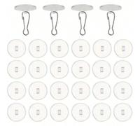 30 pezzi ganci autoadesivi trasparenti per soffitto, senza necessità di forare, ganci montati sul soffitto con fermagli per asta, ganci appendi cose per camera da letto, bagno, soggiorno, auto, bagno,