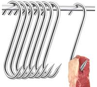 30 Pezzi Gancio per Carne a S, Ganci Da Macellaio in Acciaio Inox, 15 Cm Ganci D