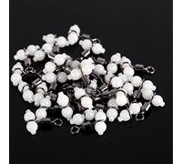 30 Pezzi Girelle Pesca con Connettore Luminoso per Lenza, Triplo Rotolo e Perline Incandescenti 4#