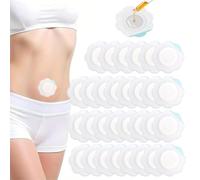 30 Pezzi Impacco Olio di Ricino per Ombelico, Autoadesiva Fascia per Impacco Olio di Ricino Cuscinetti Tessuto Spunlace Altamente Assorbente Castor Oil Pack Wrap Senza Lavaggio, Senza Olio Incluso