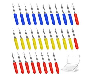 30 Pezzi Lame di Ricambio per Cricut Joy Maker Explore Air/Air 2 Plotter Vinile 30°/45°/60°, Lame per Macchine da Taglio in Carburo per Carta Progetti Artigianali, con Scatola Plastica (Multicolore)