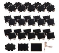 30 Pezzi Lavagnetta Cancellabile Piccola, Di Mini Lavagne 10 x 7.5 Cm Lavagnette Piccole in Legno con Supporto, Lavagnette Matrimonio, Mini Memo Board per Buffet, Matrimoni, Feste, Ristoranti