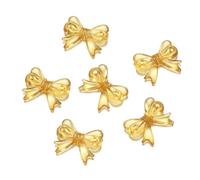 30 pezzi/lotto 14x18 mm fiocco trasparente fiocco distanziatore per orecchini creazione di ciondoli per collana creazione di gioielli accessori-arancione trasparente