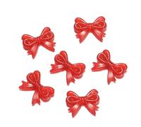 30 pezzi/lotto 14x18 mm fiocco trasparente fiocco distanziatore per orecchini creazione di ciondoli per collana creazione di gioielli accessori-rosso