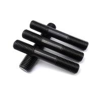 30 pezzi M10*40mm perno filettato a doppia estremità, acciaio al carbonio grado 8.8 finitura ossido nero barra filettata lunga uguale per fissaggio di collegamento per manutenzione industriale mobili