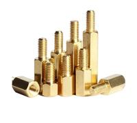 30 pezzi M2, M2.5, M3, M4, M5, M6, colonna esagonale in rame, distanziatore per scheda madre, maschio, femmina, colonna metrica (5 mm, 30 pezzi, M2,5 (Thread 6 mm)