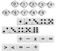 30 Pezzi Matematica Dadi,16mm Mini Contatori Di Dadi Dadi 10 Dadi Operativi in Matematica 10 Dadi Numerici 10 Dadi a Punti Portatili Di Dadi Gioco per Bambini per Materiale Didattico