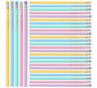 30 Pezzi Matite Motivazionali con Gomma, Matita HB Set, 5 Colori, con DU SCHAFFST DAS Incisione, Matite in Legno, per Disegnare Scrivere Articoli di Cancelleria per Adulti Insegnanti