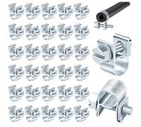 30 Pezzi Mini Fascette Stringitubo, 6-8 mm Fascette Stringitubo Regolabile Resistente Morsetto Ferro Zincato per Vuoto in Silicone, Carburante Tubo, Scarico Tubo, Della Benzina