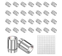 30 Pezzi Mini Luci a LED a Batteria Luce LED in Miniatura 1 cm di Diametro con Adesivi Creazioni Dettagliate per Fai da te Facile Installazione Diorami Accessori Case Delle Bambole Modellismo